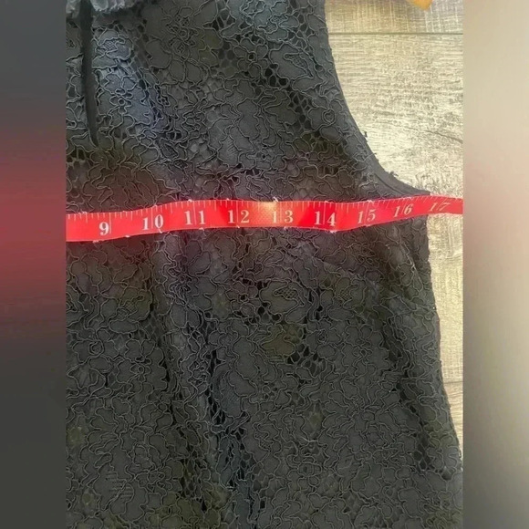 J Crew Lace Sleeveless Blouse, S, Black, Ruffles, Romantic Goth - Picture 5 of 8